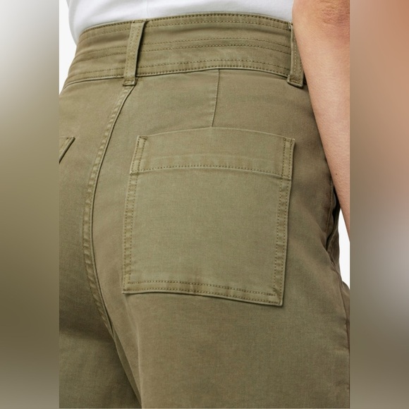 Joe’s Jeans NWT SZ 25 The Milla High Rise Utility Wide Leg Crop in “Burnt Olive” - Picture 4 of 15